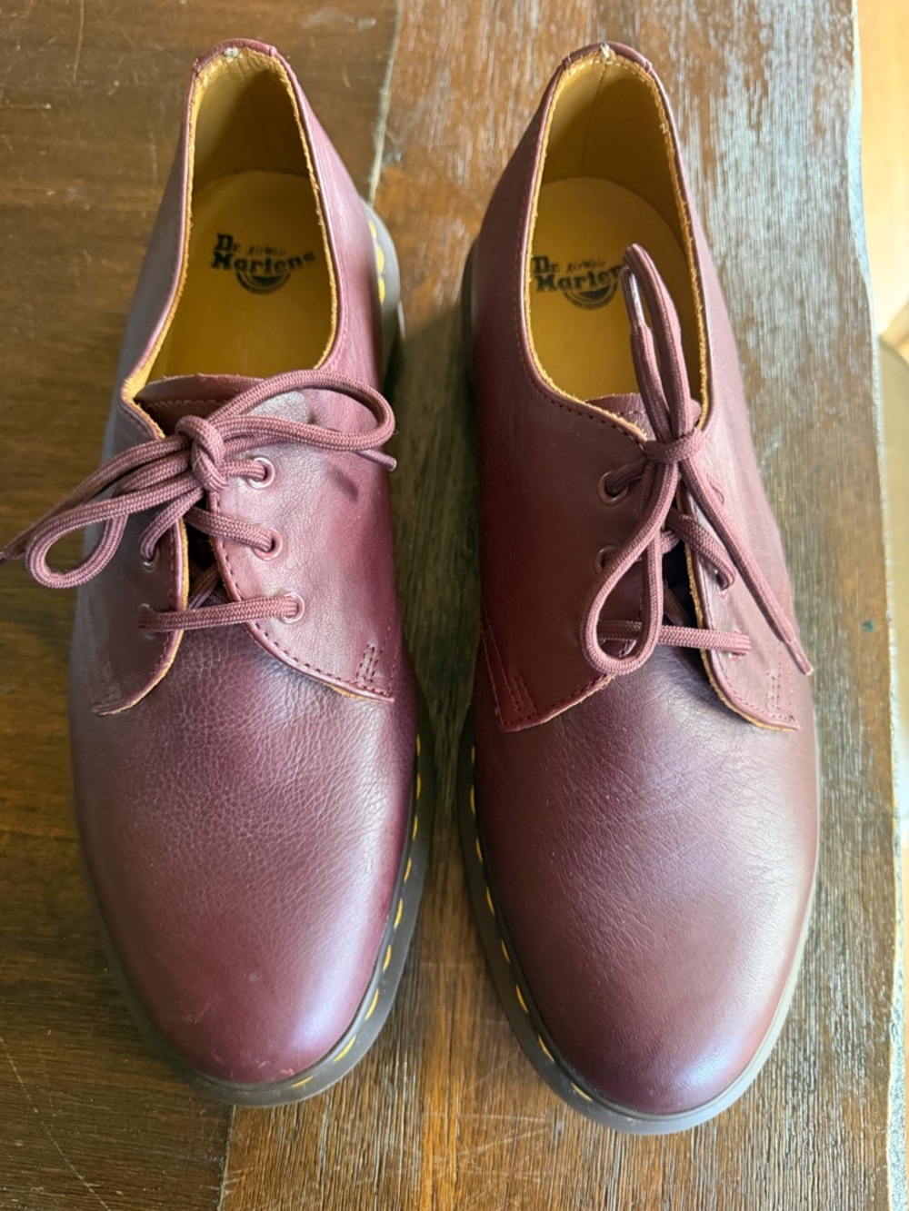 Dr. Martens Men's 3-Eye Derby in Burgundy